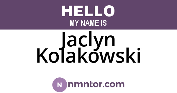 Jaclyn Kolakowski