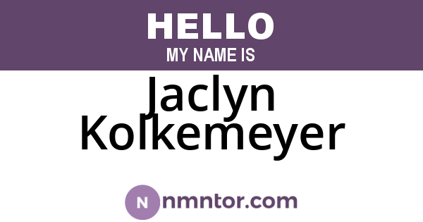 Jaclyn Kolkemeyer