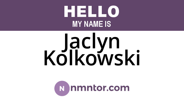 Jaclyn Kolkowski