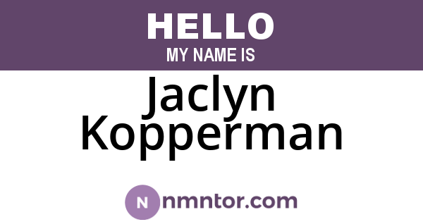 Jaclyn Kopperman
