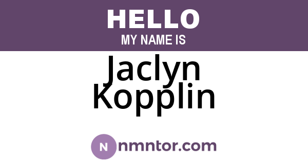 Jaclyn Kopplin