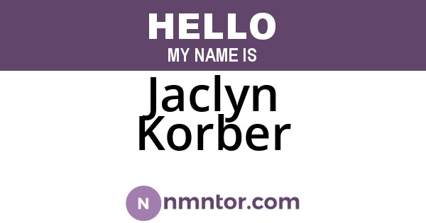 Jaclyn Korber