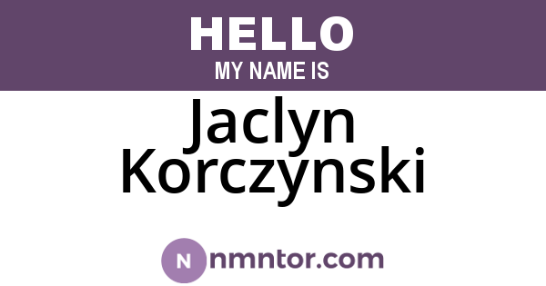 Jaclyn Korczynski