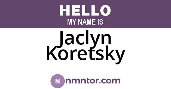 Jaclyn Koretsky