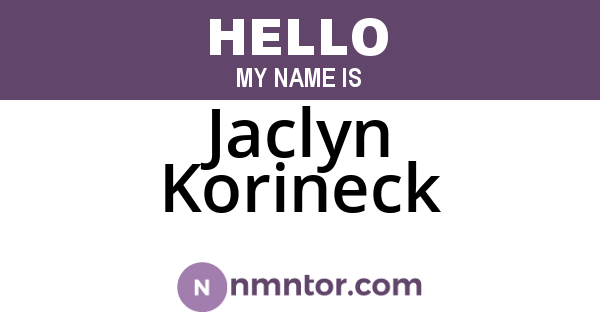 Jaclyn Korineck