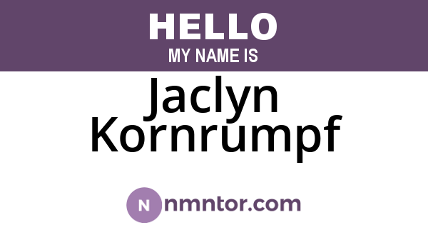 Jaclyn Kornrumpf