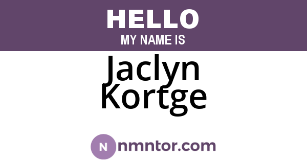 Jaclyn Kortge