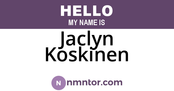 Jaclyn Koskinen