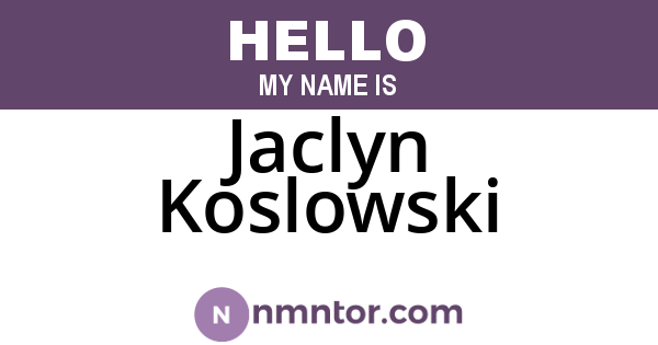 Jaclyn Koslowski