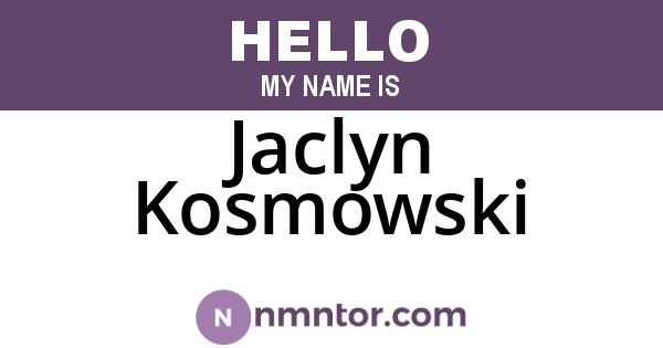 Jaclyn Kosmowski