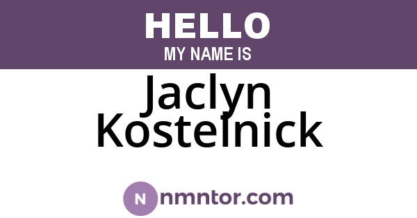 Jaclyn Kostelnick