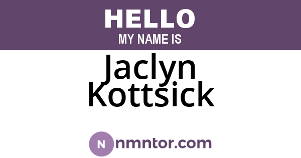 Jaclyn Kottsick