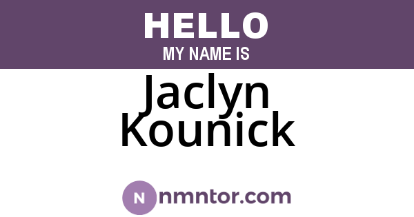 Jaclyn Kounick