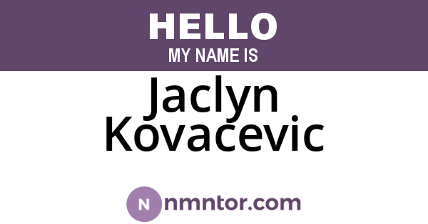 Jaclyn Kovacevic