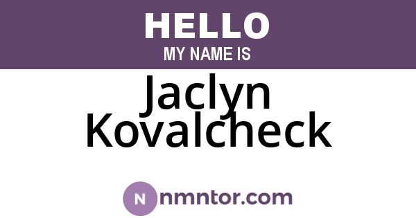 Jaclyn Kovalcheck