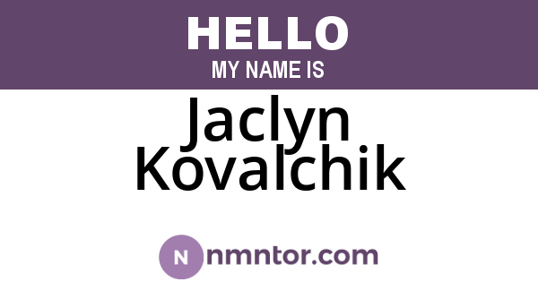 Jaclyn Kovalchik