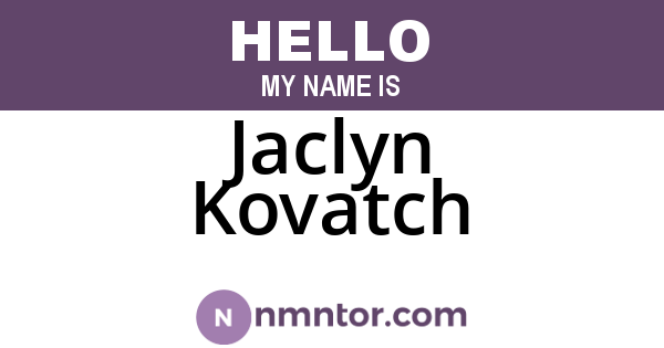 Jaclyn Kovatch