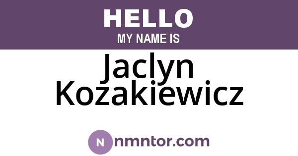 Jaclyn Kozakiewicz