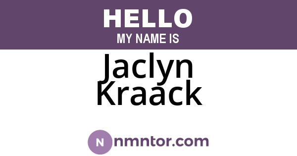 Jaclyn Kraack