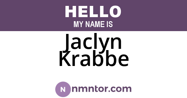 Jaclyn Krabbe