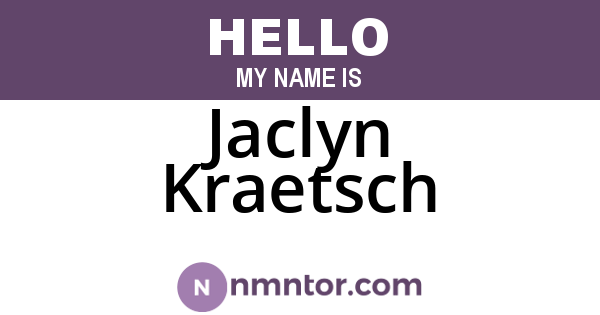 Jaclyn Kraetsch