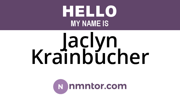 Jaclyn Krainbucher