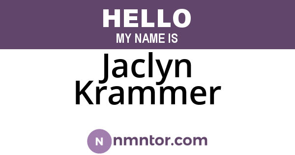 Jaclyn Krammer