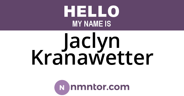 Jaclyn Kranawetter