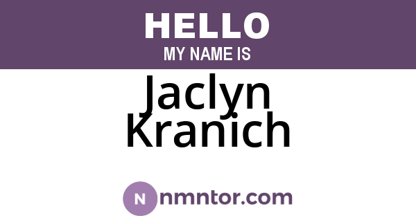 Jaclyn Kranich