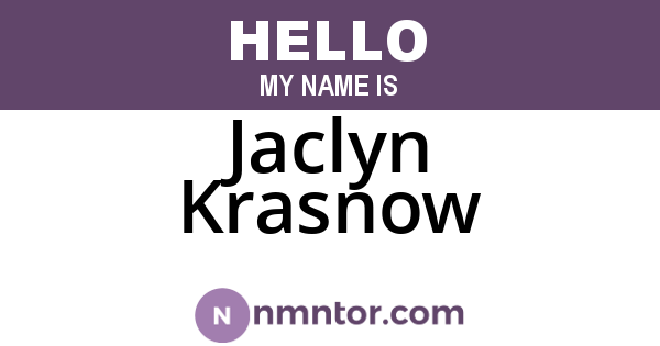 Jaclyn Krasnow