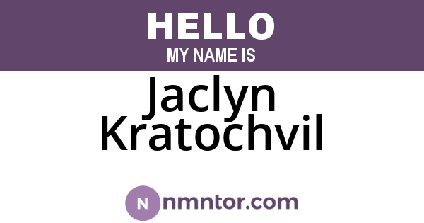 Jaclyn Kratochvil