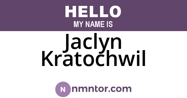 Jaclyn Kratochwil