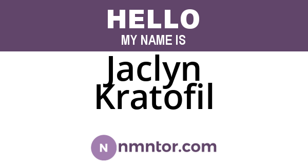 Jaclyn Kratofil