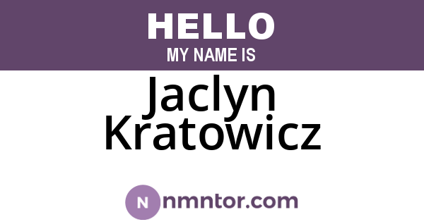 Jaclyn Kratowicz