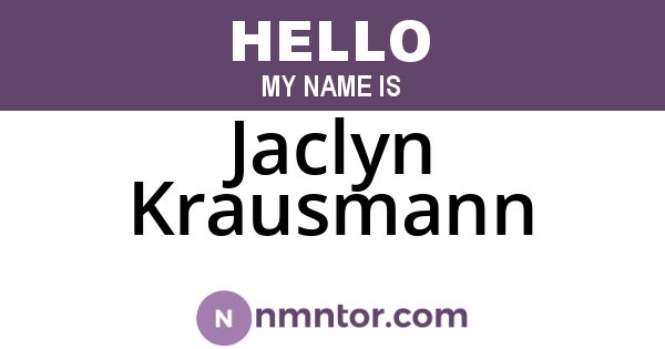 Jaclyn Krausmann