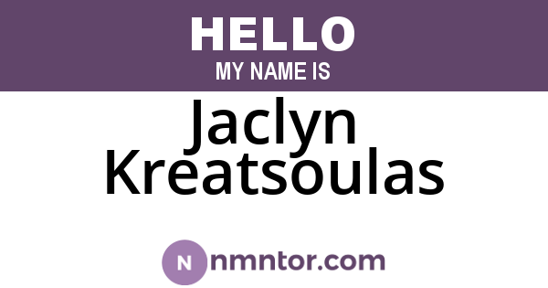 Jaclyn Kreatsoulas