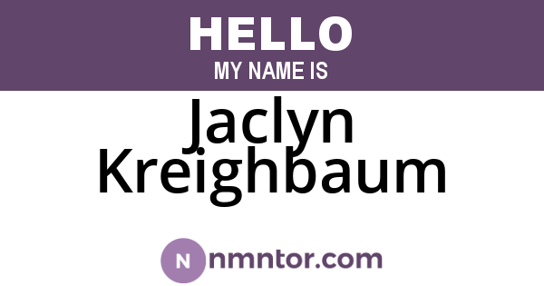 Jaclyn Kreighbaum