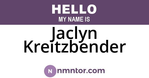 Jaclyn Kreitzbender