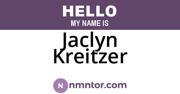Jaclyn Kreitzer