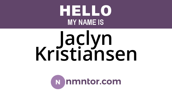 Jaclyn Kristiansen