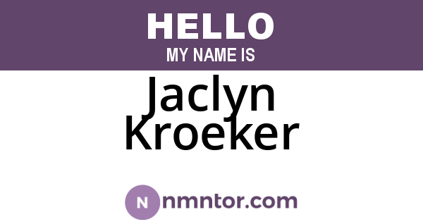Jaclyn Kroeker