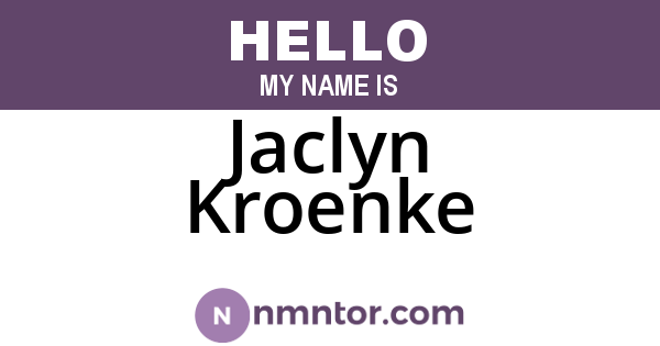 Jaclyn Kroenke