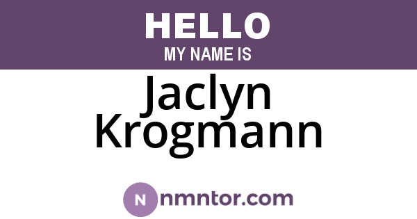 Jaclyn Krogmann