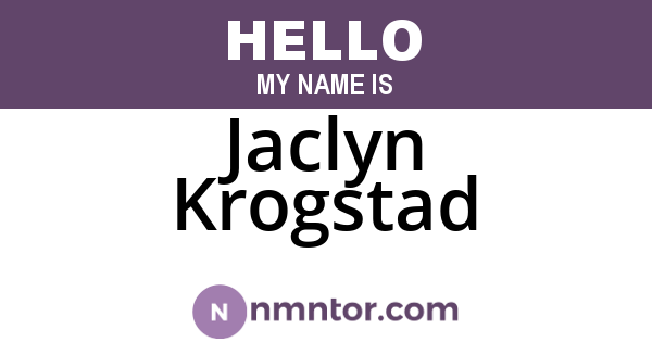 Jaclyn Krogstad