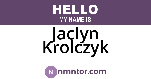 Jaclyn Krolczyk