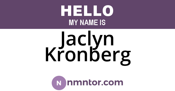 Jaclyn Kronberg