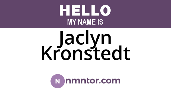 Jaclyn Kronstedt