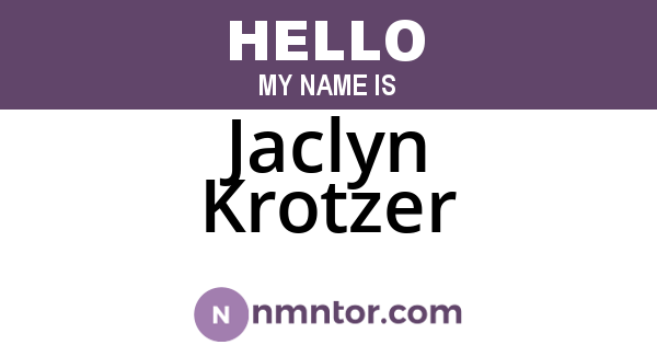 Jaclyn Krotzer