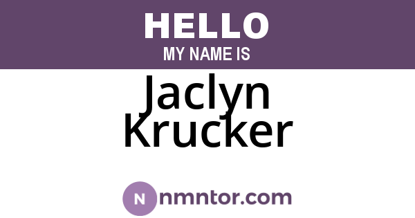 Jaclyn Krucker