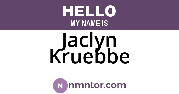 Jaclyn Kruebbe